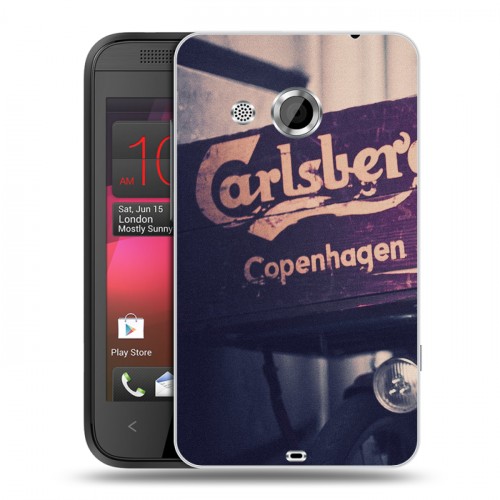 Дизайнерский пластиковый чехол для HTC Desire 200 Carlsberg