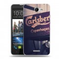 Дизайнерский пластиковый чехол для HTC Desire 516 Carlsberg