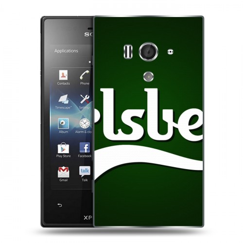 Дизайнерский пластиковый чехол для Sony Xperia acro S Carlsberg