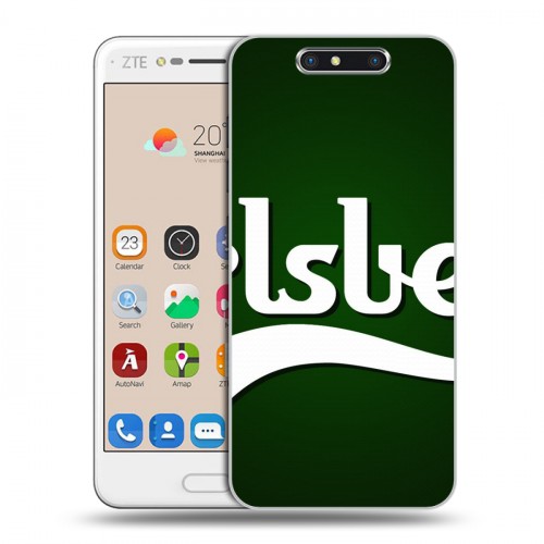 Дизайнерский пластиковый чехол для ZTE Blade V8 Carlsberg