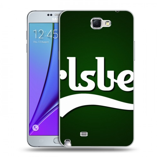 Дизайнерский пластиковый чехол для Samsung Galaxy Note 2 Carlsberg