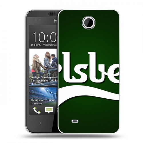 Дизайнерский пластиковый чехол для HTC Desire 300 Carlsberg