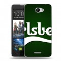 Дизайнерский пластиковый чехол для HTC Desire 516 Carlsberg