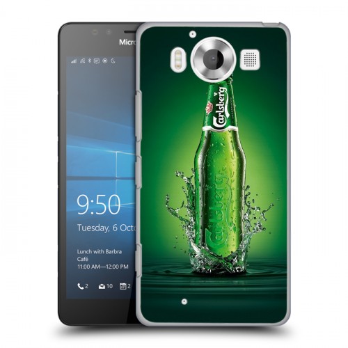 Дизайнерский пластиковый чехол для Microsoft Lumia 950 Carlsberg