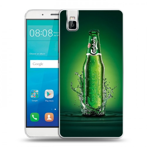 Дизайнерский пластиковый чехол для Huawei ShotX Carlsberg