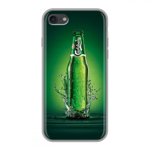 Дизайнерский силиконовый с усиленными углами чехол для Iphone 7 Carlsberg