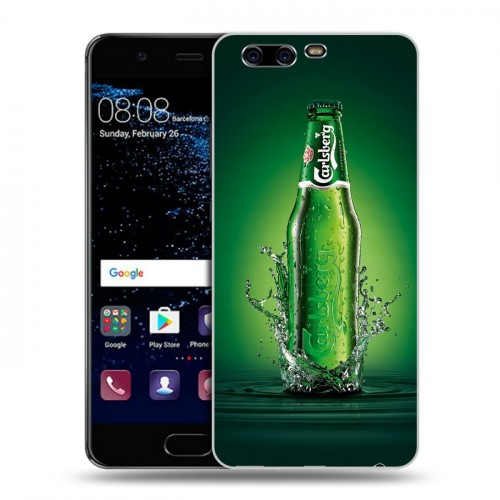 Дизайнерский пластиковый чехол для Huawei P10 Carlsberg