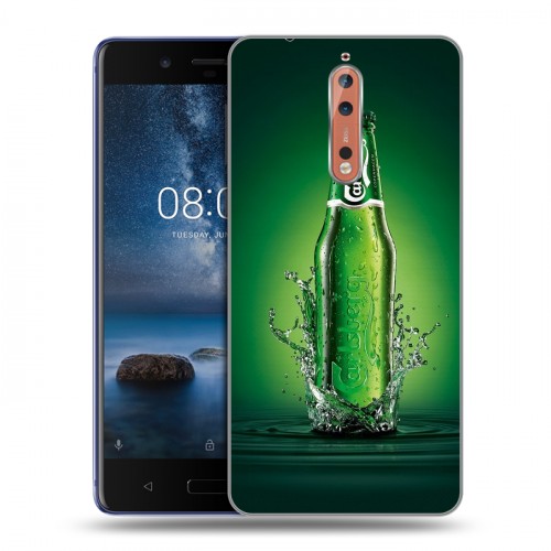 Дизайнерский пластиковый чехол для Nokia 8 Carlsberg