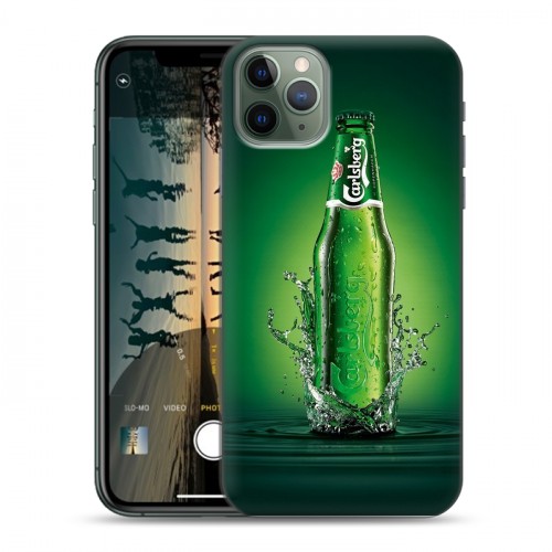 Дизайнерский пластиковый чехол для Iphone 11 Pro Carlsberg