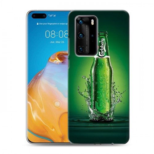 Дизайнерский пластиковый чехол для Huawei P40 Pro Carlsberg