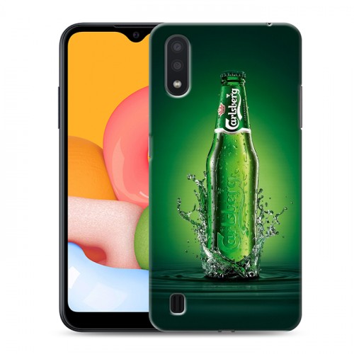 Дизайнерский силиконовый чехол для Samsung Galaxy M01 Carlsberg