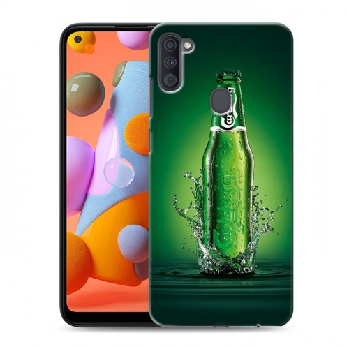 Дизайнерский силиконовый с усиленными углами чехол для Samsung Galaxy A11 Carlsberg