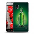 Дизайнерский пластиковый чехол для LG Optimus G Carlsberg