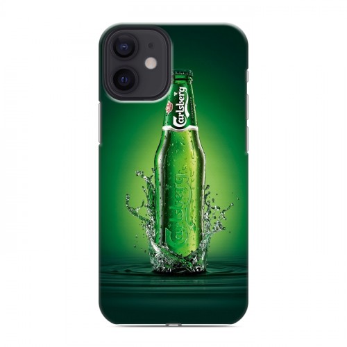 Дизайнерский силиконовый с усиленными углами чехол для Iphone 12 Mini Carlsberg