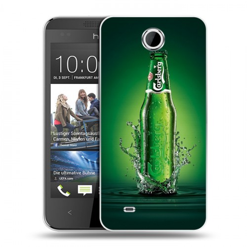 Дизайнерский пластиковый чехол для HTC Desire 300 Carlsberg