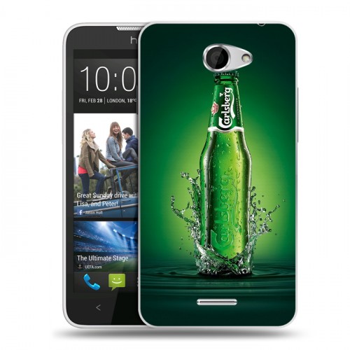 Дизайнерский пластиковый чехол для HTC Desire 516 Carlsberg