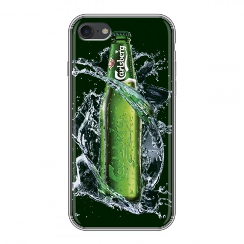 Дизайнерский силиконовый чехол для Iphone 7 Carlsberg