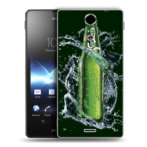 Дизайнерский пластиковый чехол для Sony Xperia TX Carlsberg