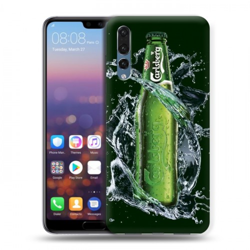 Дизайнерский силиконовый с усиленными углами чехол для Huawei P20 Pro Carlsberg