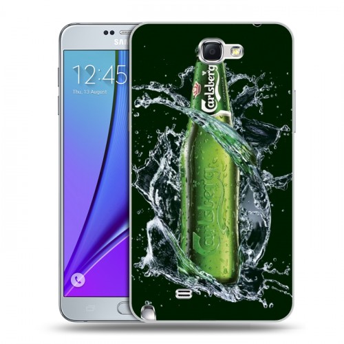 Дизайнерский пластиковый чехол для Samsung Galaxy Note 2 Carlsberg