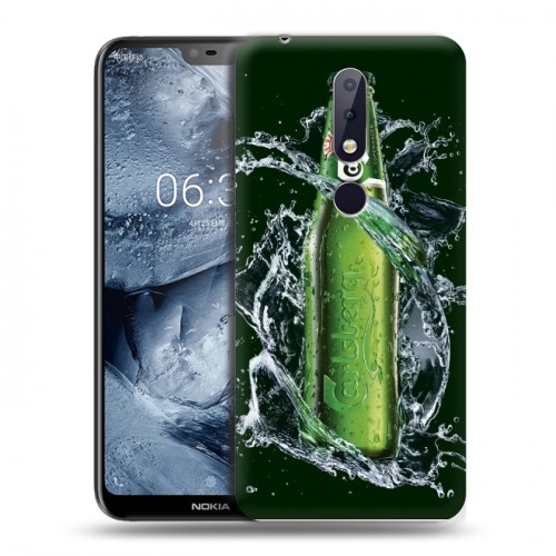 Дизайнерский пластиковый чехол для Nokia 6.1 Plus Carlsberg