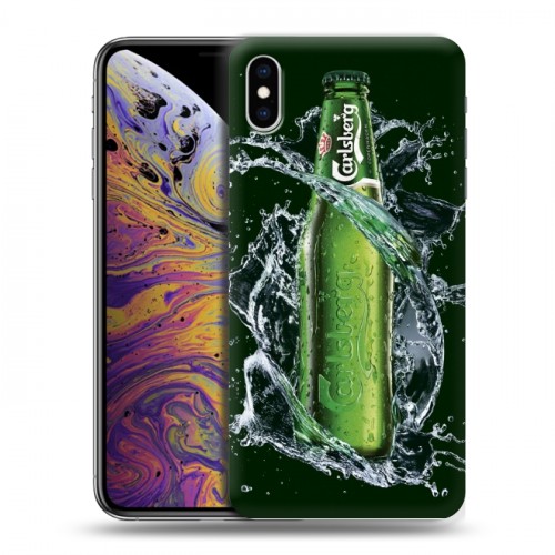 Дизайнерский силиконовый чехол для Iphone Xs Max Carlsberg