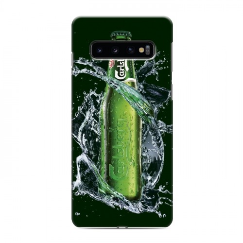 Дизайнерский силиконовый чехол для Samsung Galaxy S10 Carlsberg