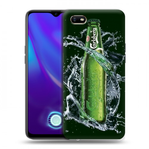 Дизайнерский силиконовый с усиленными углами чехол для OPPO A1k Carlsberg