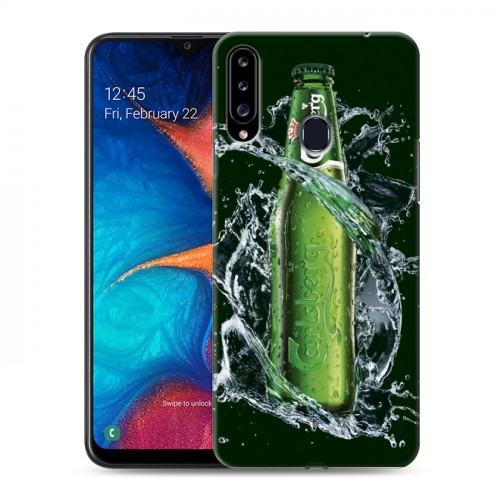 Дизайнерский пластиковый чехол для Samsung Galaxy A20s Carlsberg