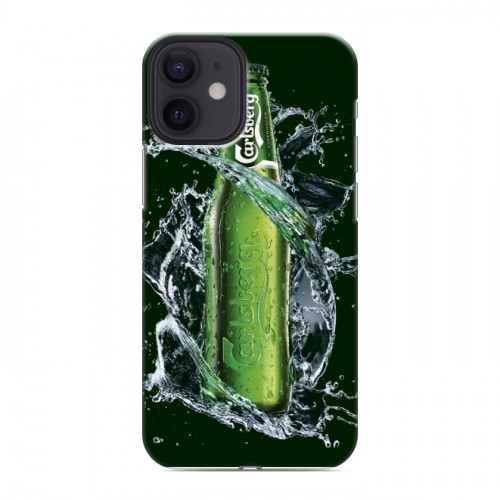 Дизайнерский силиконовый с усиленными углами чехол для Iphone 12 Mini Carlsberg