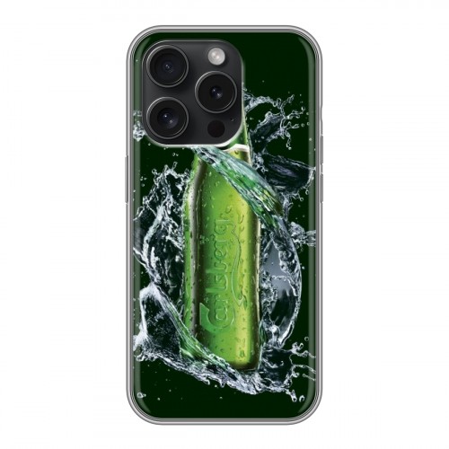 Дизайнерский пластиковый чехол для Iphone 15 Pro Carlsberg