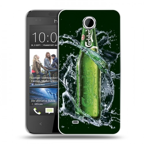 Дизайнерский пластиковый чехол для HTC Desire 300 Carlsberg