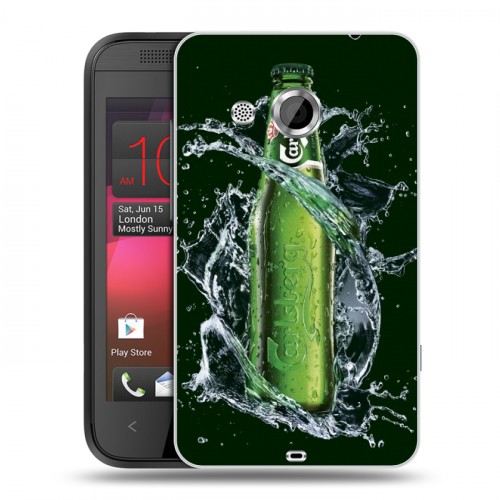 Дизайнерский пластиковый чехол для HTC Desire 200 Carlsberg