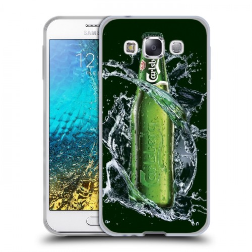 Дизайнерский пластиковый чехол для Samsung Galaxy E5 Carlsberg