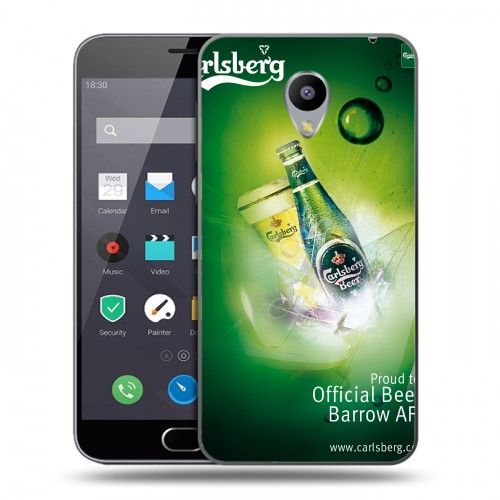 Дизайнерский пластиковый чехол для Meizu M2 Note Carlsberg