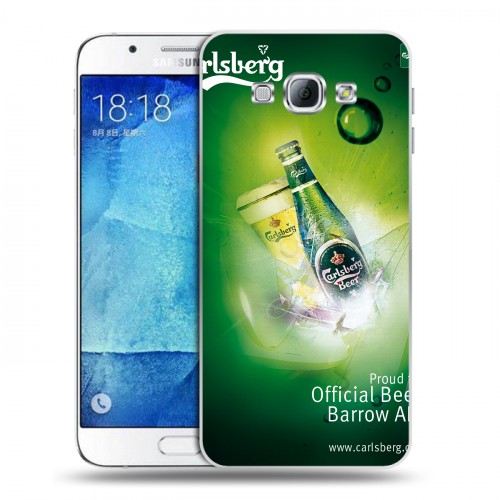 Дизайнерский пластиковый чехол для Samsung Galaxy A8 Carlsberg