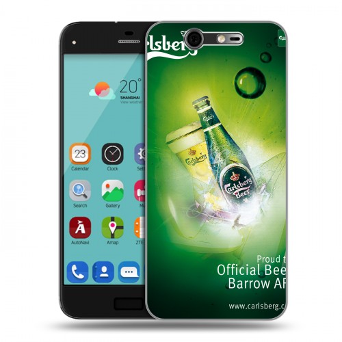 Дизайнерский силиконовый чехол для ZTE Blade S7 Carlsberg