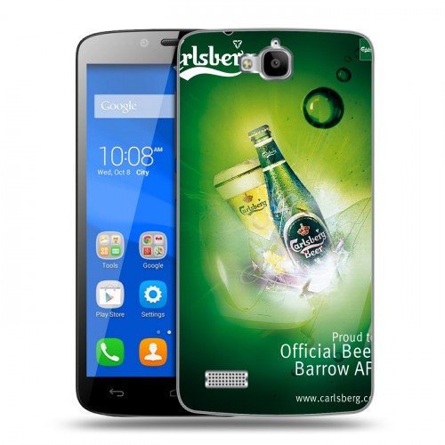 Дизайнерский пластиковый чехол для Huawei Honor 3C Lite Carlsberg