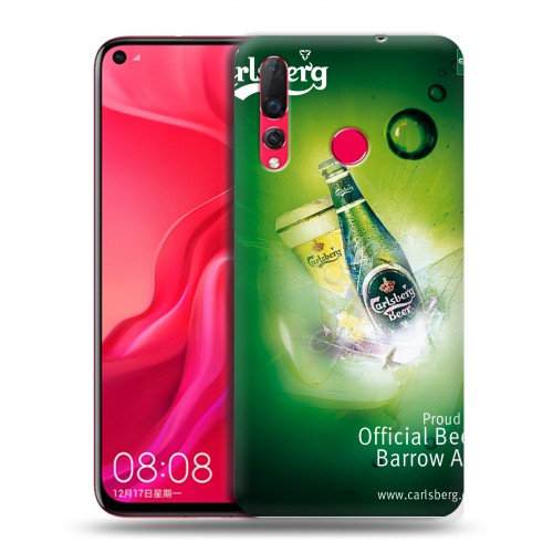 Дизайнерский пластиковый чехол для Huawei Nova 4 Carlsberg