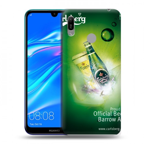 Дизайнерский пластиковый чехол для Huawei Y6 (2019) Carlsberg