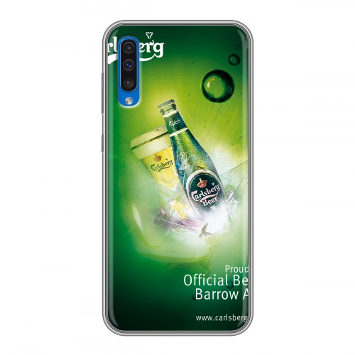 Дизайнерский силиконовый чехол для Samsung Galaxy A50 Carlsberg