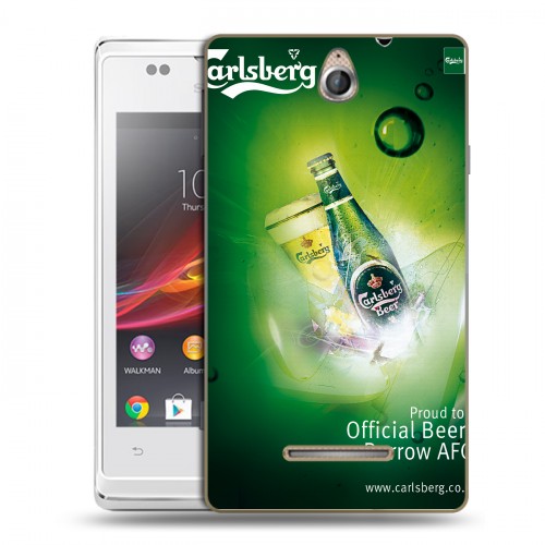 Дизайнерский пластиковый чехол для Sony Xperia E Carlsberg