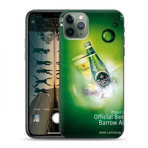 Дизайнерский пластиковый чехол для Iphone 11 Pro Carlsberg