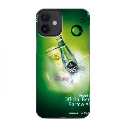 Дизайнерский силиконовый с усиленными углами чехол для Iphone 12 Mini Carlsberg