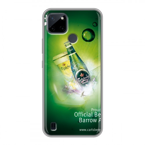 Дизайнерский силиконовый чехол для Realme C21Y Carlsberg