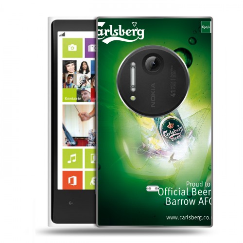 Дизайнерский пластиковый чехол для Nokia Lumia 1020 Carlsberg