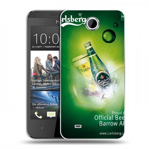 Дизайнерский пластиковый чехол для HTC Desire 300 Carlsberg