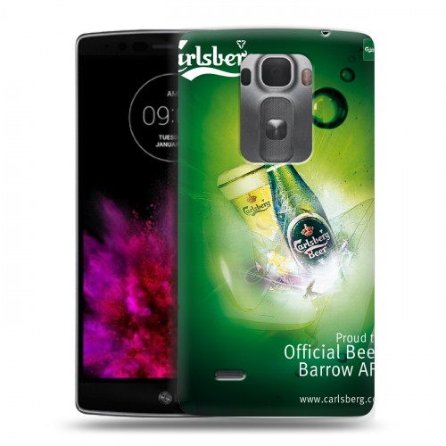 Дизайнерский пластиковый чехол для LG G Flex 2 Carlsberg
