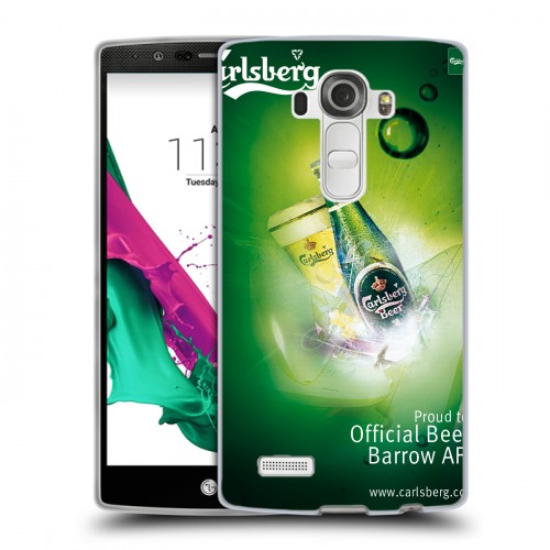 Дизайнерский пластиковый чехол для LG G4 Carlsberg