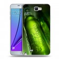 Дизайнерский пластиковый чехол для Samsung Galaxy Note 2 Carlsberg